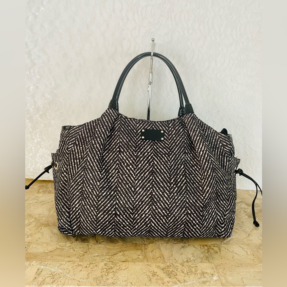 KATE SPADE ♠️ black white nylon diaper bag